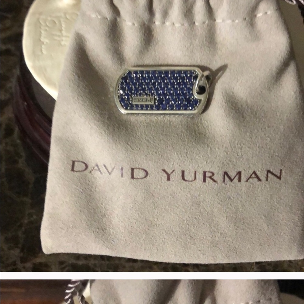 32mm David Yurman Blue sapphire tag looks new